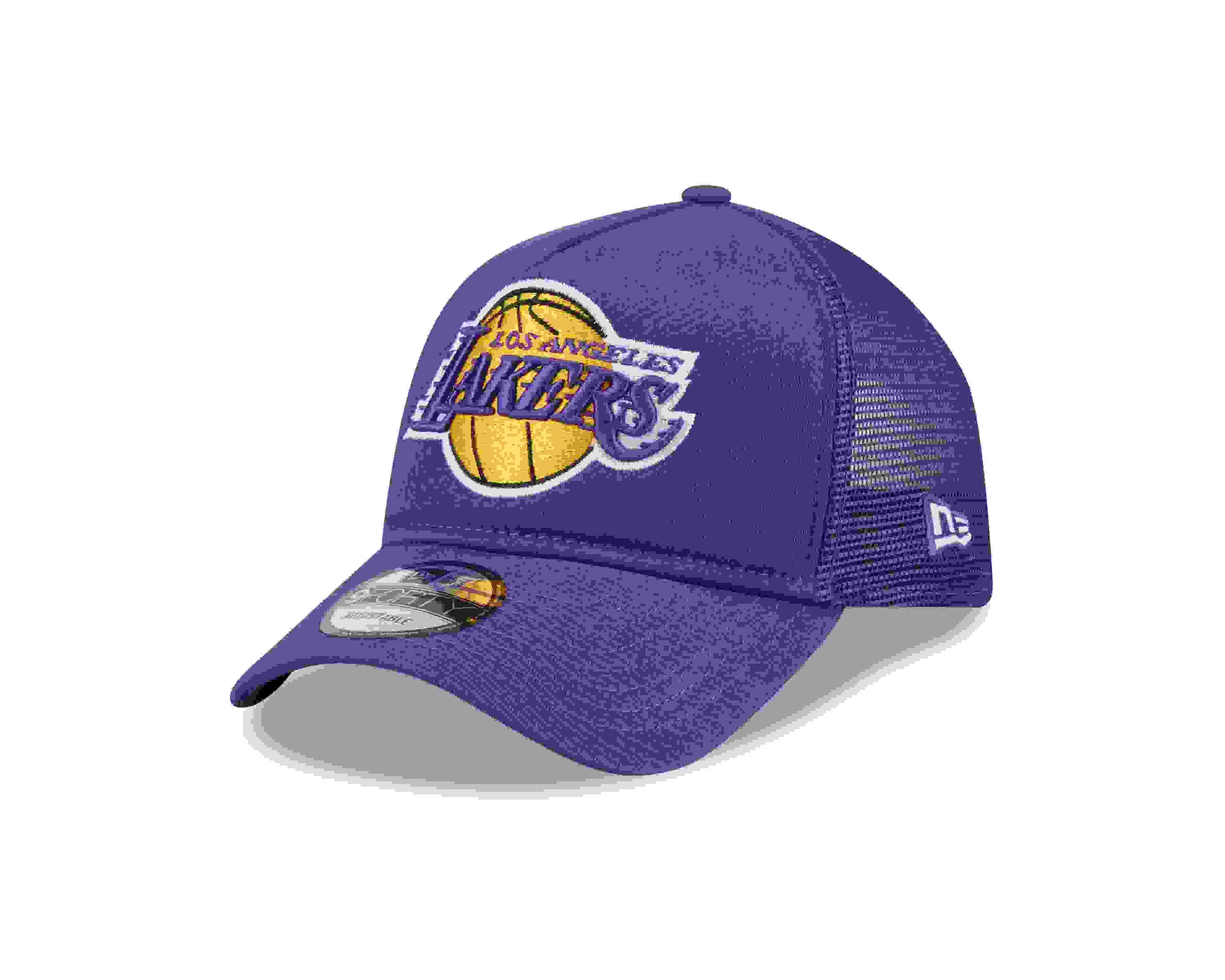 New Era Los Angeles Lakers 9FORTY A-Frame Trucker Purple Snapback Hat